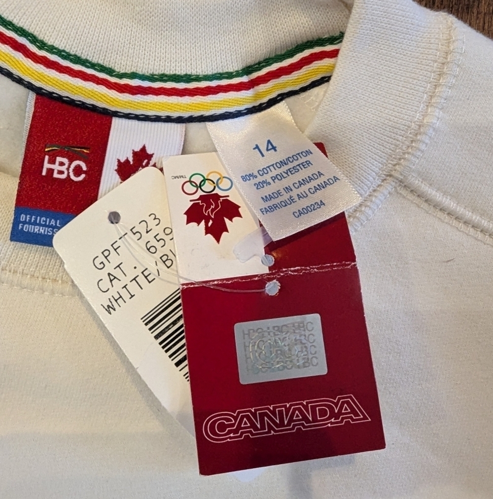 Canada Olympic Team Cotton sweat shirt, XS/S women 14 youth HBC - Picture 11 of 14